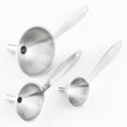 thumbnail image 2 of Mistaha 3pcs Funnel for Kitchen Stainless Steel Canning Jar Funnel for Transfer Spices Water Oil, 2 of 8