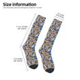 thumbnail image 2 of Goofa Colorful Butterfly1 Pattern Adult Stockings, Color-Block Knee High Socks, Comfortable and Breathable, Soft and Stretchable, Sports, and Decoration, 2 of 5