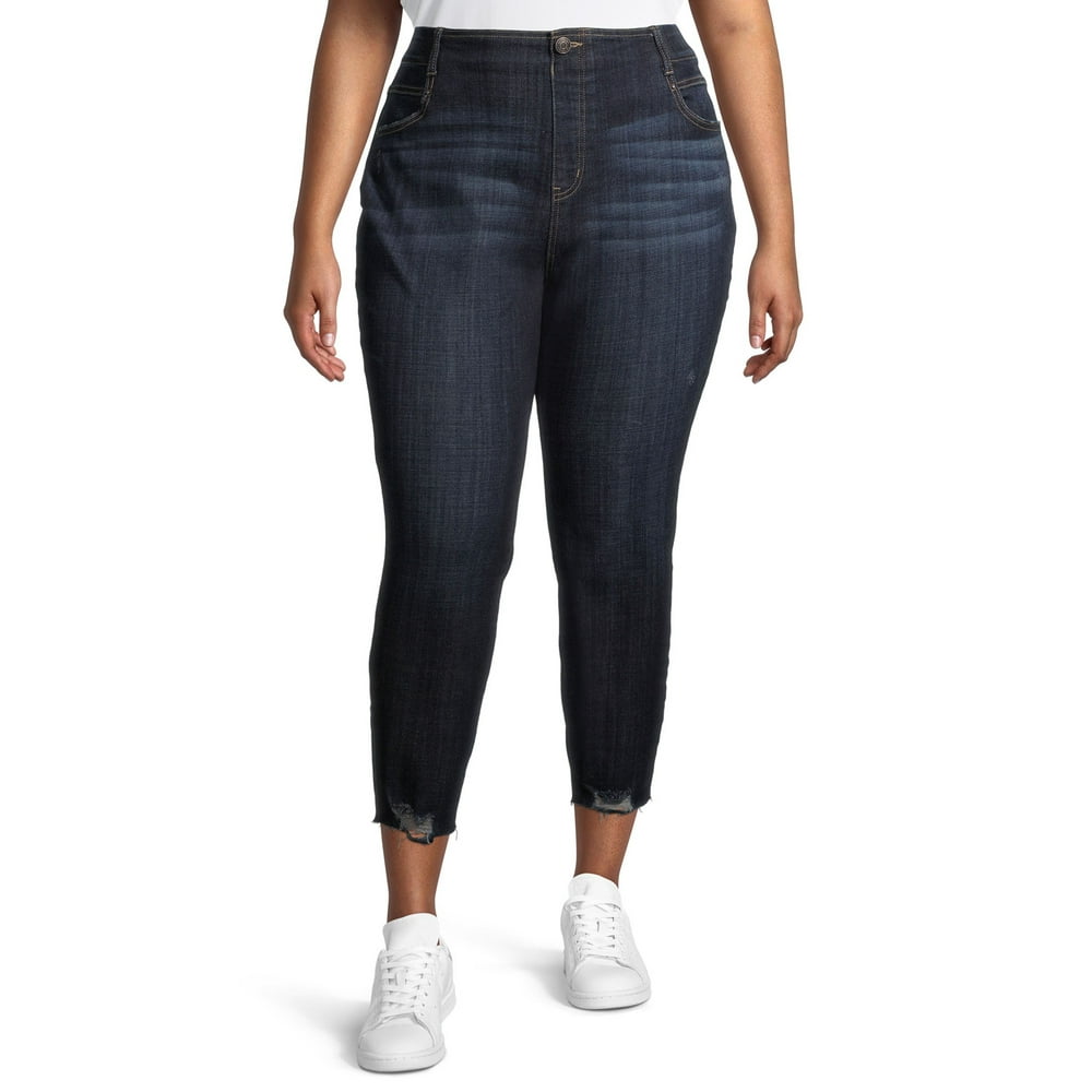 Terra & Sky Terra & Sky Women's Plus Size Pull On Denim Capris