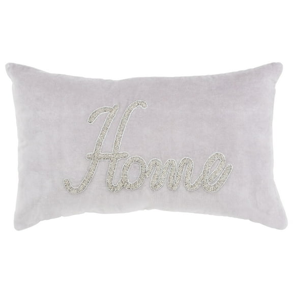 SAFAVIEH Home Lumbar Pillow, 12" x 20", Grey