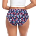 thumbnail image 3 of Womens Underwear Skull flower blue Cuteness No Show Seamless Underwear for Women, Soft Stretch Women's Panties, Hipster Ladies Panties Bikini Underwear Briefs, 3 of 6