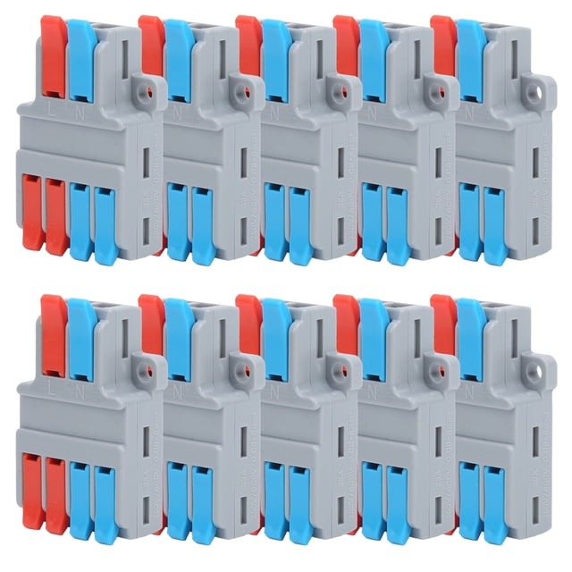 Terminal De Conector De Cable Multifunción, 2 En 4 Salidas, Conexión De Cableado Rápido, LT-624, 10 Uds.