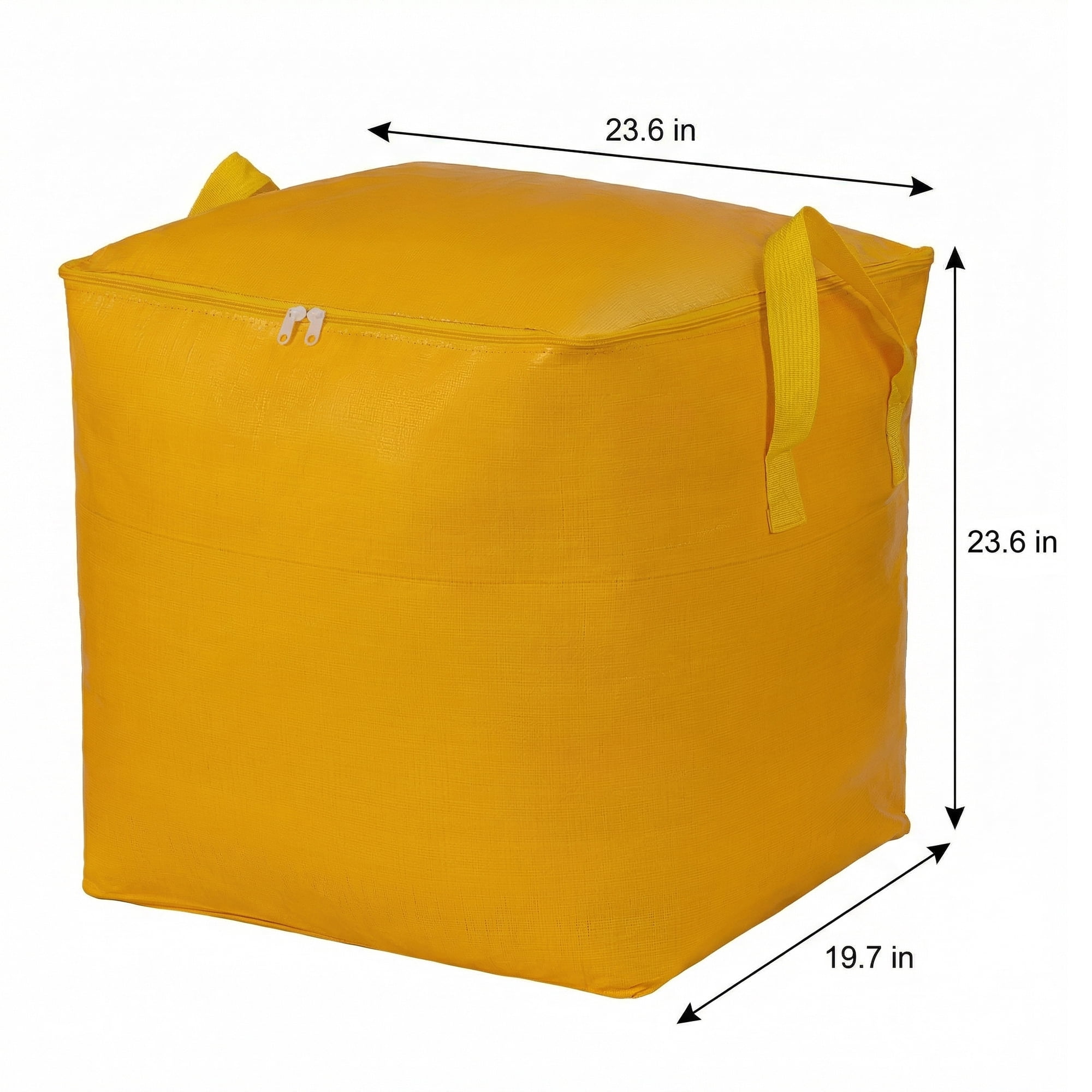Unique Bargains Clothes Storage Bag with Handles Yellow 23.6"x19.7"x23.6"