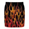 thumbnail image 3 of Flame Print Bodycon Mini Skirt Multicolor Womens Casual Streetwear, 3 of 3