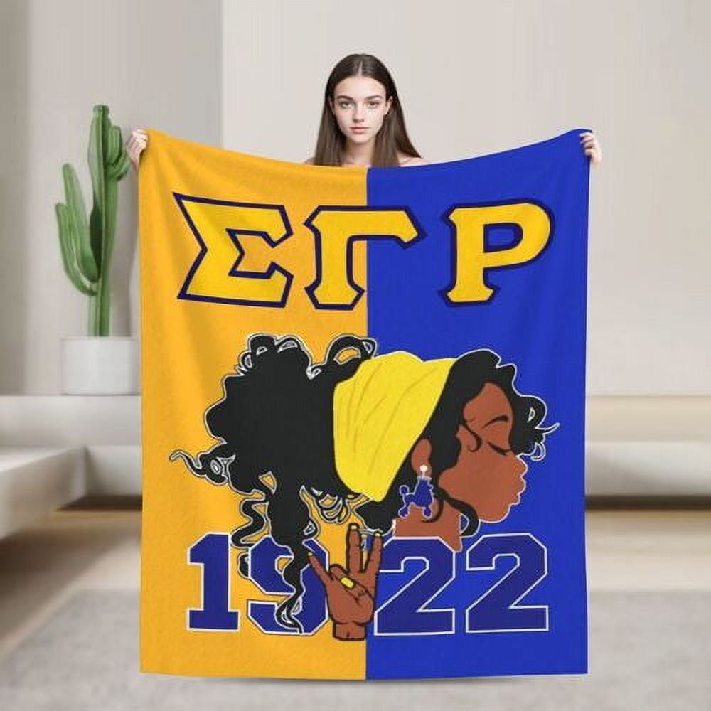 Sigma Gamma Rho Blanket Sigma Gamma Rho Sorority Paraphernalia Gifts for Women Lightweight Flannel Throw Blankets 1922 Poodle Gifts