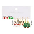 thumbnail image 2 of Fiudx Juego de Pendientes Navideños con Diseño de Papá Noel, de Aleación, Ideal Como Regalo para Mujer, Ideal para Fiestas Navideñas. Incluye Un Juego., 2 of 4