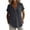 Dark Gray, variant on dazeni Linen Tops for Womens Loose Fit Lapel V Neck Henley Shirts Summer Short Sleeve T Shirts Gray