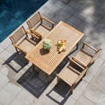 thumbnail image 3 of Vifah Chesapeake 5-Piece Solid Wood Patio Dining Set in Golden Oak, 3 of 5