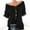 Black, variant on Ussuma off The Shoulder Tops for Women Workout Tops for Women Women Casual Cold off Shoulder Lace Neck Plue Size Tops Shirt Blouse Up to 45% off Solidcolor