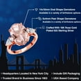 thumbnail image 2 of Gem Stone King 18K Rose Gold Plated Silver Peach Nano Morganite and Lab Grown Diamond Engagement Ring for Women | 9.90 Cttw | Oval 14X10MM | Gemstone October Birthstone | Size 9, 2 of 6