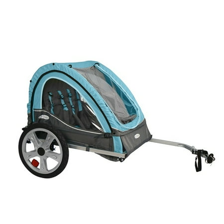 InStep Take 2 Double Trailer Bicycle-Color:Light Blue/Gray,Style:Child Trailer