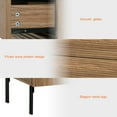 thumbnail image 6 of WAMPAT 94.5" Large Sideboard Buffet Cabinet with 8 Drawers and 2 Doors, 3 IN 1 Fluted Sideboard Buffet with Charging Station, Wood Buffet Table Coffee Wine Bar Cabinet for Dining Room, Living Room, 6 of 6