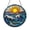Acrylic 3.5 Inch, variant on Sun Ocean Wave Stained Glass Suncatcher, Coastal Beach Window Hanging, Nautical Nature Home Decor