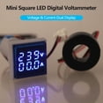 thumbnail image 3 of Mini voltímetro digital cuadrado voltímetro amperímetro voltímetro doble pantalla LED, 3 of 8