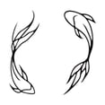 thumbnail image 1 of 2 esculturas de metal con diseño de koi para pared, decoración de pared, regalos creativos, abstractos, colgantes de pared, línea minimalista para 40 centímetros, 1 of 7