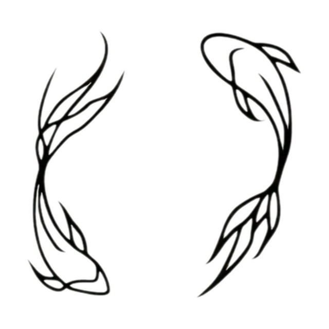 2 esculturas de metal con diseño de koi para pared, decoración de pared, regalos creativos, abstractos, colgantes de pared, línea minimalista para 40 centímetros