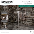 thumbnail image 5 of Kingston Brass KS7130DPL Paris Freestanding Tub Faucet with Hand Shower, Matte Black, 5 of 6