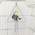 thumbnail image 6 of 6.69 x 6.69 x 0.79 inch Bird Cage Rope Sway Perch with Soft Ring Bed for Small to Medium Birds Gnaw Resistance Toys for Budgie Canary Parakeet (White), 6 of 6