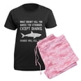 thumbnail image 5 of CafePress - Sharks Will Kill You Women's Dark Pajamas - Women's Short Sleeve Print T-Shirt and Pants Dark Cotton Pajama Set, 5 of 7