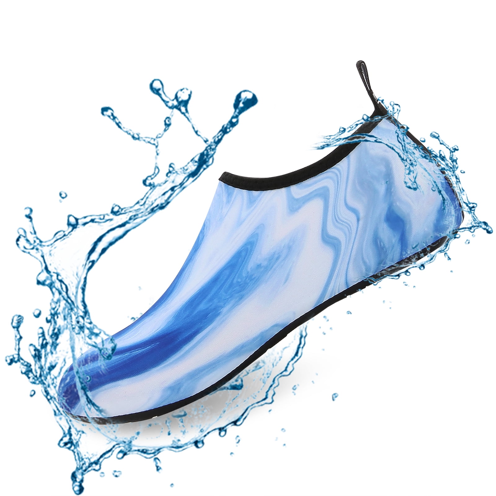 Men and Women a Slip On Barefoot Quick-Dry Beach Aqua Yoga Water Shoes (Ocean/Blue, 4-5 Women)