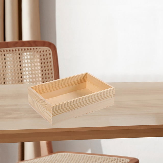 Estuche de Almacenamiento Multiusos de Madera de Adorno Duradero para Estante de Tocador Encimera de Armario de Despensa , 30cmx20cmx8cm Baoblaze Estuche de almacenamiento organizador