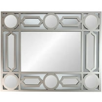 Northlight 29.5" Gray Framed Geometric Design Rectangular Wall Mirror