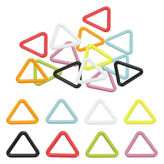Uxcell Colorful Crochet Stitch Markers Metal Knitting Markers Triangle Locking Stitch Marker 30 Pack