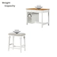 thumbnail image 5 of EUROCO Kitchen Island with Seatings,45" Farmhouse 3-piece Stationary Kitchen Island with 2 Shelves&3 Drawers and Wine Rack for Small Places,White, 5 of 7