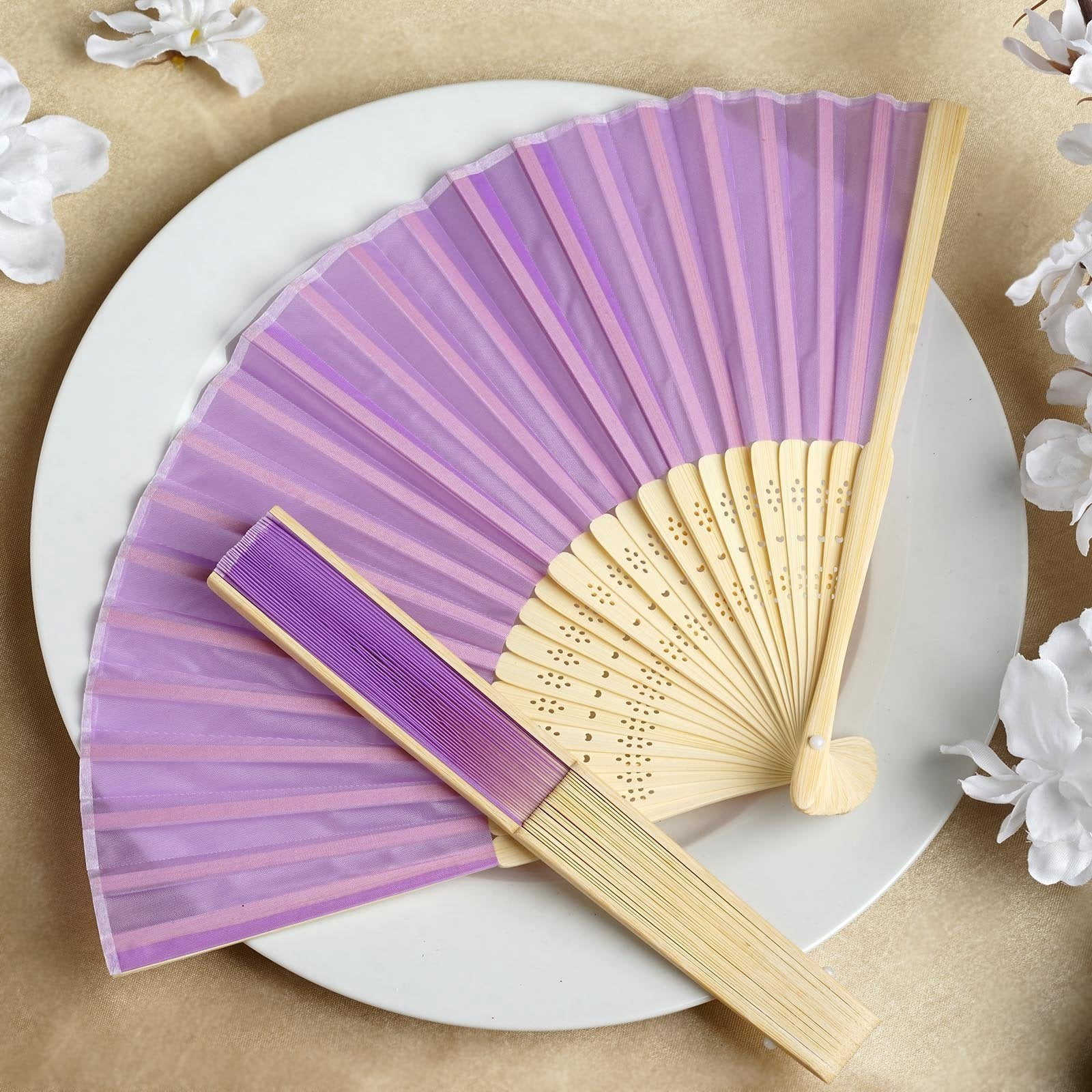 Hand Held Silk Folding Fan Wedding Favor Lavender Walmartcom Hand Held Silk Folding Fan Wedding Favor Lavender Walmartcom