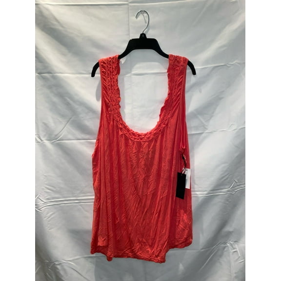 Black Tape_ Women's Bright Coral Tank Top Size 2XL