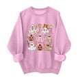 thumbnail image 3 of VKOYWKM Womens Oversized Sweatshirt Halloween Cute Ghost Graphic Sweatshirt Party Tops Fall Long Sleeve Crewneck Sweatshirts Vintage 90s Halloween Sweatshirt, 3 of 5