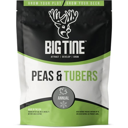 Big Tine Advantage Peas & Tubers Food Plot Seed, Deer Hunting Attractant, 8 lb Fall/Winter Mix