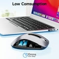 thumbnail image 3 of Wireless Mouse, 2.4GHz with USB Mini Receiver, 1200 DPI Optical Tracking, Ambidextrous for Laptop, PC, Computer, Chromebook, Notebook, 5 Buttons-Silver Surfer, 3 of 8