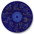 thumbnail image 2 of Designart - Zodiac With Constellations and Zodiac Signs - Modern Metal Circle Wall Art, 2 of 5