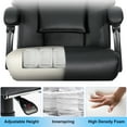 thumbnail image 5 of NOBLEMOOD 4 Points Massage Heated Office Chair with Foot Rest&Pillow Black Ergonomic Excutive Office Chair for Adult, 5 of 8