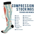 thumbnail image 2 of FORMRS Womens Knee High Socks Casual Long Thick Travel Daily Wear, 2 Pairs, Light Blue Pattern, 2 of 6