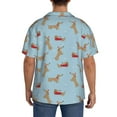 thumbnail image 7 of Goofa Dachshund Dog Printed Men's Casual Short-sleeved Shirt,Lightweight Breathable Button-down,Summer Casual men's top,Versatile Fashion shirt-4X-Large, 7 of 7
