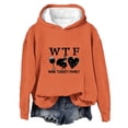 thumbnail image 4 of Rbaofujie Chandails pour Femmes Tendance Décontracté Imprimé Col Rond Manches Longues Haut Ample Chandails en Molleton à Capuche Orange Automne Chandails à Capuchon pour Femmes, 4 of 4