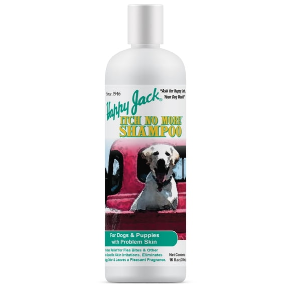 Shampoo para perros HAPPY JACK alivio para la picazón medicado 473 ml