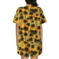 thumbnail image 3 of Kdxio Hawaii Palms Print Pajamas Sets for Women Short-Sleeved Pjs with Lounge Shorts Two Piece Sleepwear S-4XL, 3 of 9