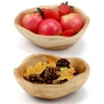 thumbnail image 1 of cuencos decorativos de madera, fruteros de madera para servir frutas, postres de dulces, cuencos de madera natural hechos a mano creativos, cuencos de madera rústica para decoración del hogar, 1 of 7
