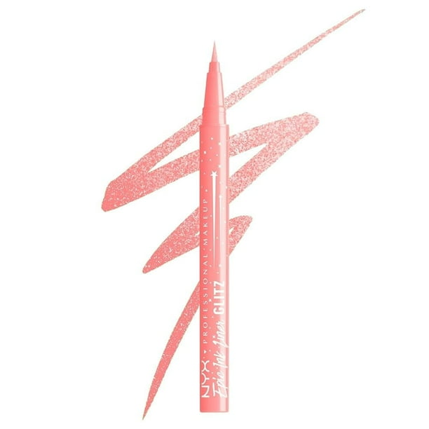 Delineador de Ojos Nyx Professional Makeup Epic Ink Liner GLITZ Bootcut Bling Rosa Chicle Brillante
