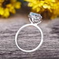 thumbnail image 6 of 1.50 Carat Pear shaped Aquamarine Engagement Ring 10k White Gold Halo setting, 6 of 6