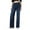 BU1, variant on MIXUE Jeans For Women Solid Color Pull On Wide Leg High Waisted Stretchy Baggy Trendy Straight Leg Denim Pants Trousers Holiday Wear,Blue,M