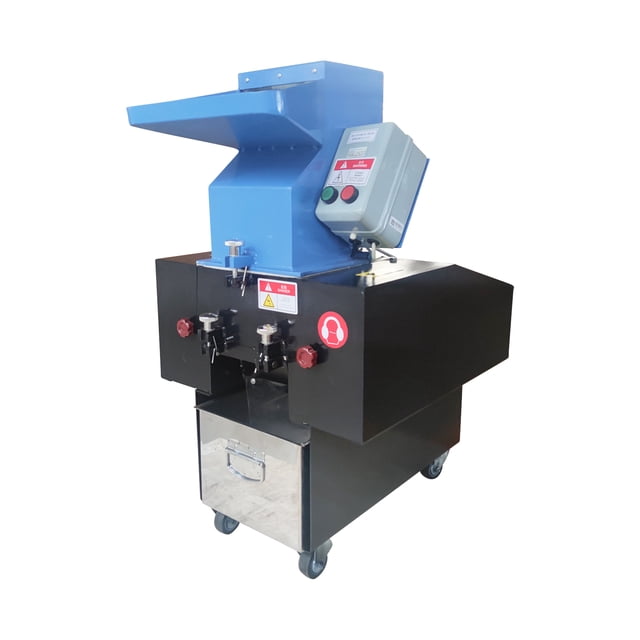 INTBUYING High-power Plastic Shredder, Plastic Bottle Crusher Granulator, Blue