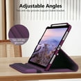 thumbnail image 5 of Fintie Case for iPad (A16) 11th Generation 11 Inch (2025), iPad 10th Generation 10.9 Inch (2022), 360 Degree Rotating Protective Stand Cover with Pencil Holder, Purple, 5 of 10
