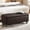 Brown, variant on Alpinel 41" Faux Leather Storage Ottoman, Stitch Tufted Rectangle Upholstered End of Bed Storage Bench, Entryway Large Couch Ottoman with Wooden Legs,Red