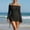 Black, variant on Cxenplz Women's Off The Shoulder Crochet Cover Up Dress Drawstring Bathing Suit Without Bikini