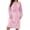 Z1-Pink-frostluinai women sleepwear, variant on Frostluinai Women Fuzzy Fleece Nightgowns Plus Size Casual Long Sleeve Sherpa Knee Length House Dress Solid Winter Flannel Night Gown S-4XL
