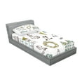 thumbnail image 2 of Ambesonne Cartoon Fitted Sheet & Pillow Sham Set, Lighthouse Anchor Seagull, Twin, Pale Green Yellow, 2 of 2